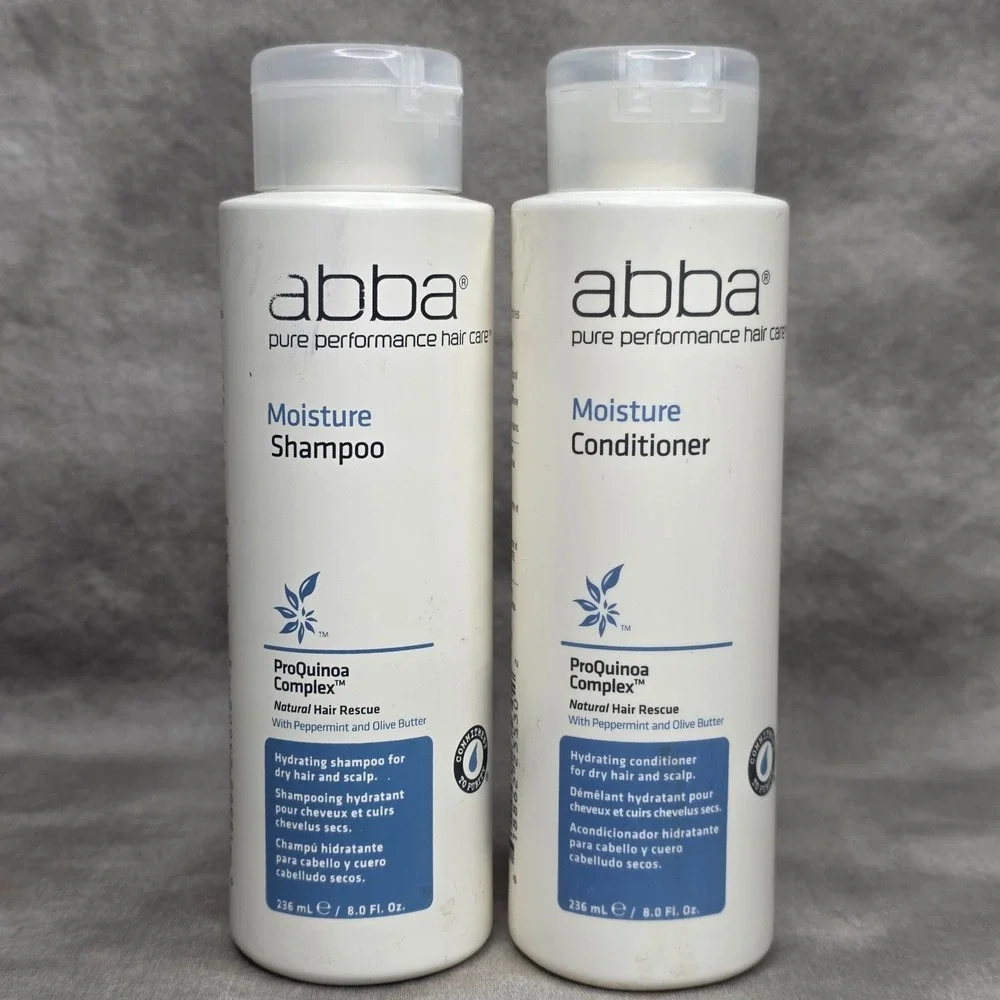 ABBA Moisture Shampoo & Conditioner SET 8 oz‎ w/Peppermint & Olive Butter